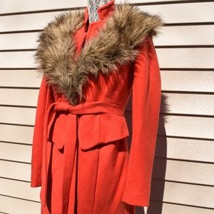 Tracy Reese Jackets & Coats - Anthropologie Tracy Reese Orange Faux Fur Coat Tracy Reese Jackets & Coats - Anthropologie Tracy Reese Orange Faux Fur Coat